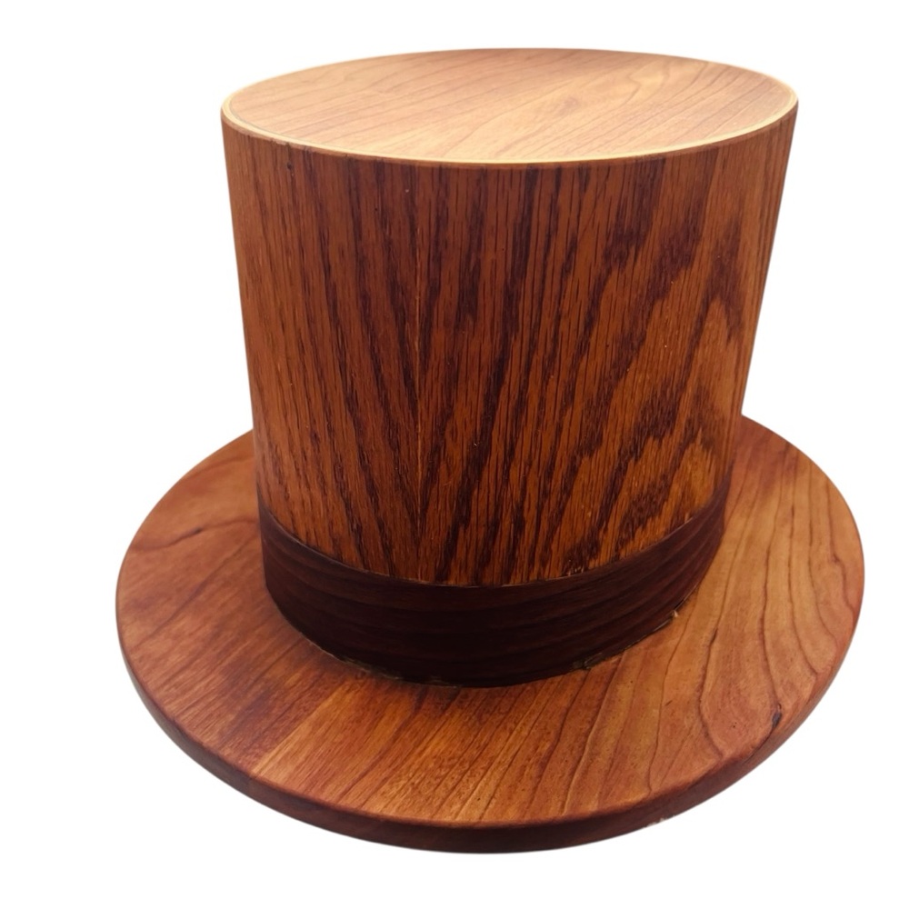 Vintage Alan Bradstreet N. Pownal Maine Wooden Top Hat